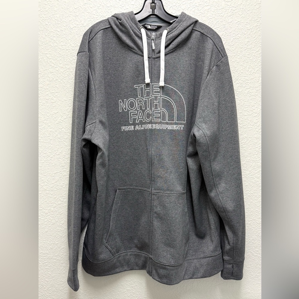 Men’s The North Face Big Logo Hoodie Size XXL Full-Zip Hooded Sweatshirt 2XL